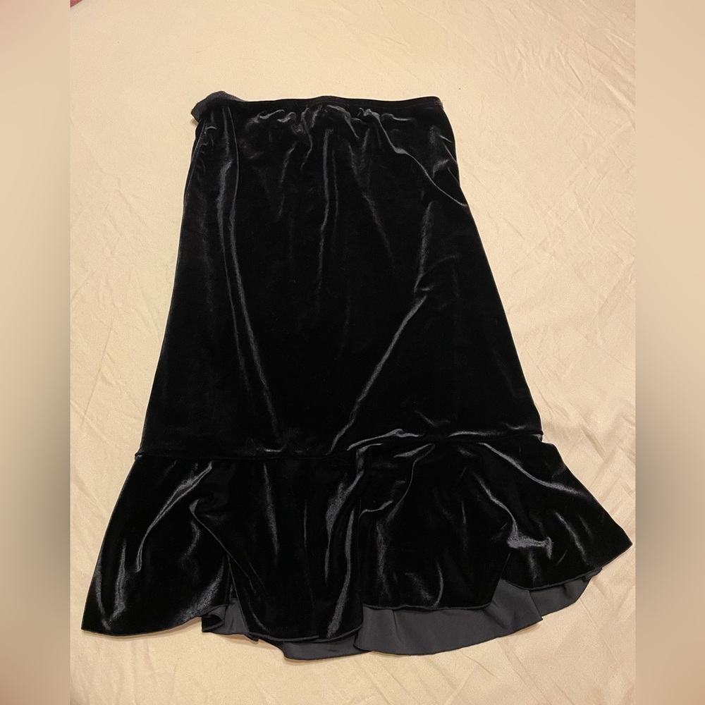 Vintage Black Velvet Skirt